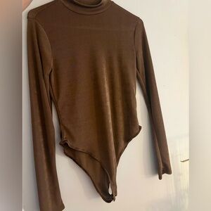 Brown Long Sleeve Bodysuit